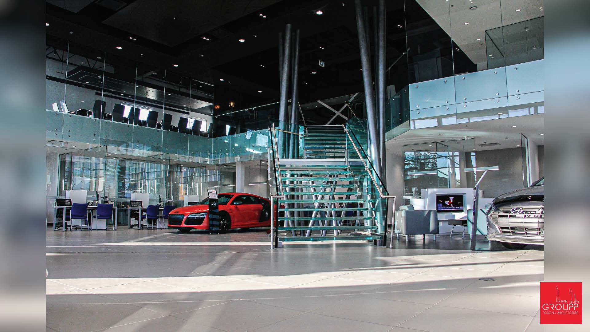 Concessionnaire automobile design intérieur par Groupp Design Architecture